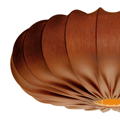 Lampa wisząca CAFEE' skandynawska - z abażurem brązowym mokka 66cm - nowoczesne oświetlenie sufitowe do salonu i jadalni E27