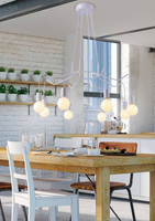 Ceiling hanging lamp white matt 8x40W Basso Candellux 38-71040