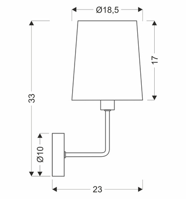 Wall lamp black and beige matte Pasteri 21-01344