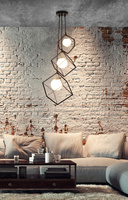Hanging lamp black and gold 3xG9 Weert Ledea 50103047