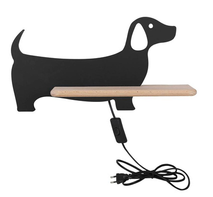 Aplică LED raft negru câine Dog 21-01047 cablu