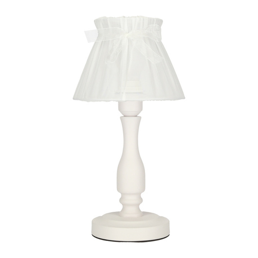 Bedside table lamp white organza lampshade 40W E27 Zefir Candellux 41-73815