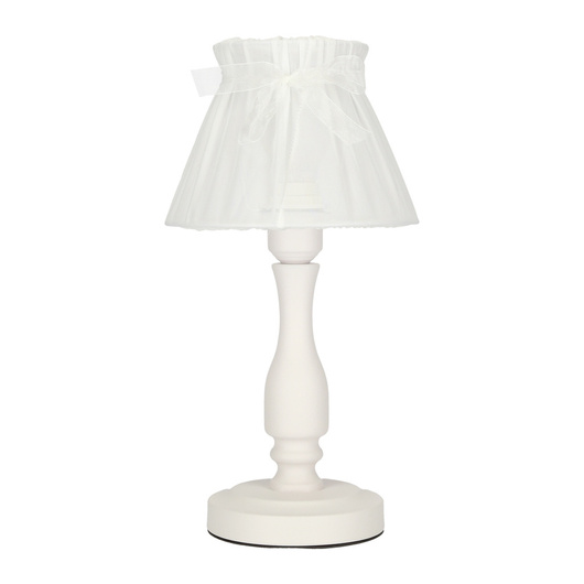 Lampa de noptiera abajur organza alba 40W E27 Zefir Candellux 41-73815