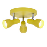 Lampa sufitowa Picardo plafon metalowy żółty regulowany 3-punktowy E14