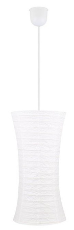 Lampa wisząca Tai papierowa z kloszem biała pojedyncza regulowana E27