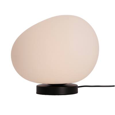 Table lamp STONES minimalist white acrylic shade 30 cm stone shape Scandinavian bedside lamp E27