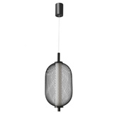Hanging wire lamp PUMA with elongated shade 15 x 30 cm designer lamp over table LED 3000K