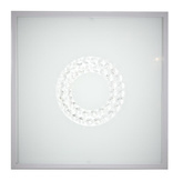 Ceiling lamp plafond 29X29 16W LED 6500K satin ring LUX 10-60686