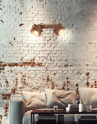 Lampa ścienna listwa 2xGU10 rdzawy FRODO 92-71071