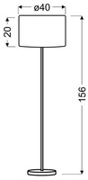 Lampadaire satiné avec une texture de pin Timber Candellux 51-56705 