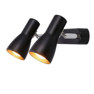 Plafonnier applique bande noire 2x40W Picardo 92-50717