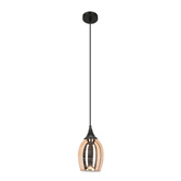 Copper pendant lamp with glass mirror shade Marina Candellux 31-51622