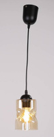 Black/amber glass pendant lamp Felis 31-00156