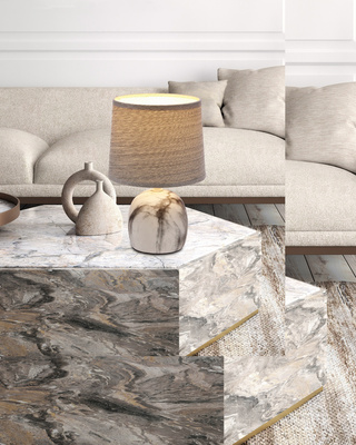 Lampe de table Adelina marbre + abat-jour gris gris 41-24381