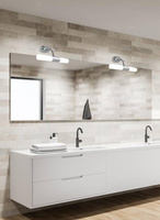 Applique de salle de bain chrome réglable au-dessus du miroir 2x40W E14 Jadet 22-27859