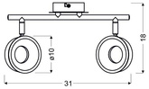 Lampa Candellux Isla 92-61713 led crom 3000K