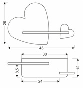 LED Wandleuchte 5W Kinderlampe rosa Herzregal Heart Candellux 21-84552