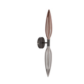 Wandleuchte Nordic Glas grau rauchfarben und kupferfarben 2xG9 modern