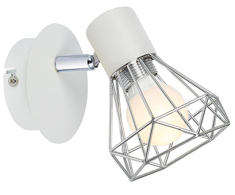 Applique applique 1X40W E14 abat-jour chromé blanc VERVE 91-61331