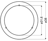 Weißer runder Glaslampenschirm für Decke 31,6 cm Candellux 63-12305