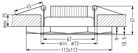 Plafonnier LED octogonal blanc SSP-24 2263922