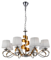 Suspension lustre chrome / or 8x40W réglable Denis Candellux 38-23469