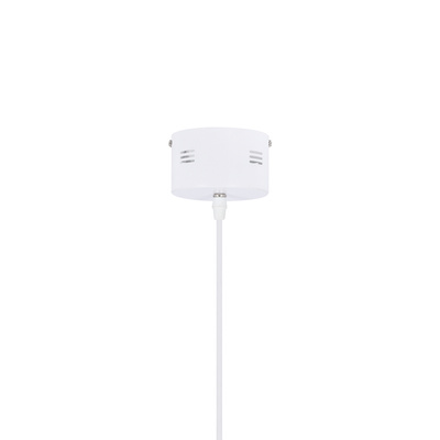 Pendant lamp LUND 34 cm minimalist white plate shade Scandinavian lamp over table LED