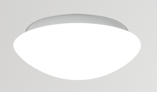 Plafonnier en verre blanc pour salle de bain E27 60W 17,5cm Nina Candellux 12-74150