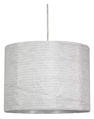 Lampa wisząca z abażurem Summer biała tkaninowa do salonu E27