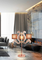 Lampa de masa cu brate luminoase x3 LED cupru Ambrosia Candellux 43-33925