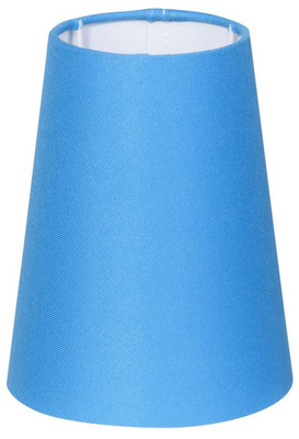 Blue cone lampshade 15x12.5cm E14 fabric/PVC Cone Candellux 77-10551