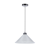 Avola hanging lamp chrome e27 with white shade 31-20710