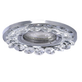 Plafonnier Rond Cristal Chrome pour ampoule Gu10 + Cadre Led Candellux Sk-94 2273617