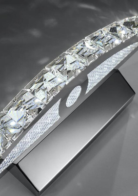 Chrome bathroom wall lamp with LED crystals 8W Arande Candellux 20-32683
