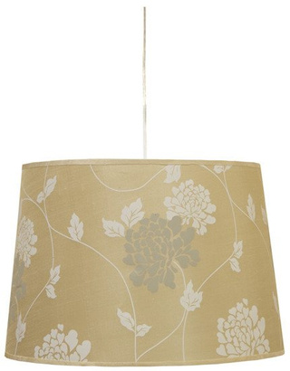 Lampa wisząca Karen z abażurem biała pojedyncza do salonu E27