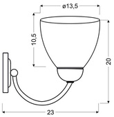 Wandleuchte Candellux Uli 21-66145 E27 satiniert
