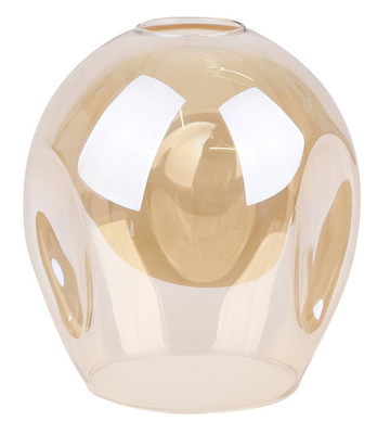 Suspensie din sticla neagra / maro 2xE27 Aspa 32-00590