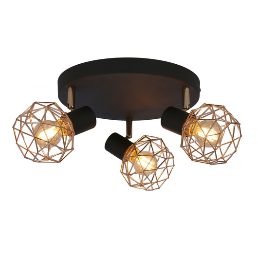Plafoniera Acrobat 98-22233 cu abajur din cupru negru