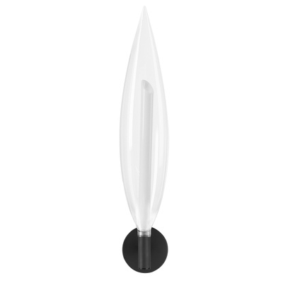 Kinkiet Nordic szklany czarny transparentny do salonu 1x5W G9