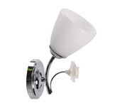 Ariam Candellux 21-77011 einzelne weiße Wandleuchte aus Chrom