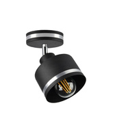 Wall lamp black + chrome wall / ceiling lamp Wama 91-00415