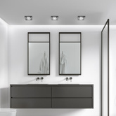 SS-16 nowoczesna oprawa sufitowa punktowa GU10 do żarówek led szklana czarna