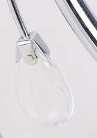 Plafoniera cromată 3x40W abajur alb cu cristale Simpli Candellux 33-63847