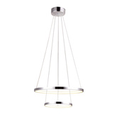 Lampa wisząca LED 40W okrągła 50cm chrom LUNE 32-64769