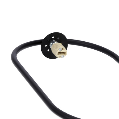 Pendant lamp CORDEL elegant black with graphite globe shade modern lighting for living room and bathroom 1x G9 LED