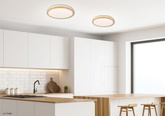 Plafonnier LED bois blanc 36W 4000K Gandava 14-75260
