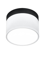 Lampa sufitowa tuba czarno-biała LED 9W 4000K okrągła natynkowa