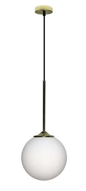 Hängelampe gold/weiß Kugel 18cm Glasgow Ledea 50101280