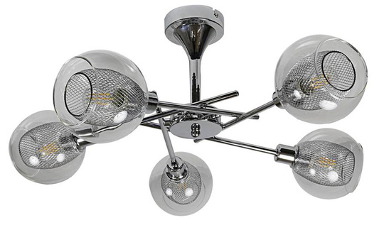 Plafonnier suspendu lustre chromé Ozzo Candellux 35-72252