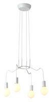 Lampa wisząca sufitowa biała matowa oprawa 4x40W Basso Candellux 34-71002